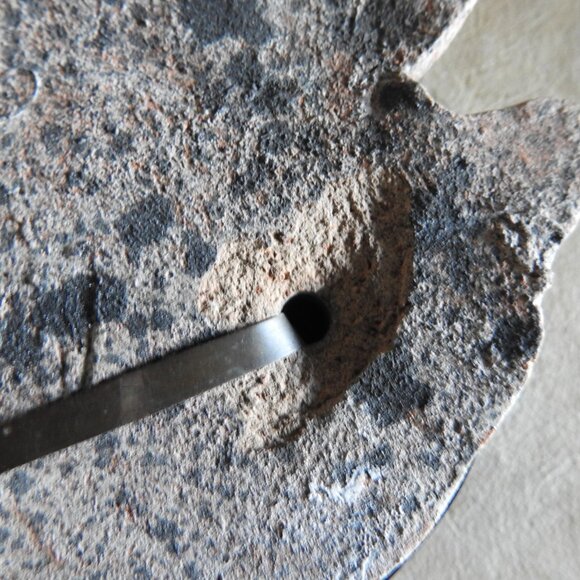 Aztec Mayan Warrior Terracotta Clay Wall Mask Alligators Brass Beard 10" Mexico - Picture 10 of 11